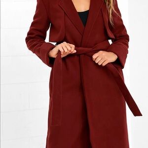 The Fifth Label Palette Wine Red Long Coat